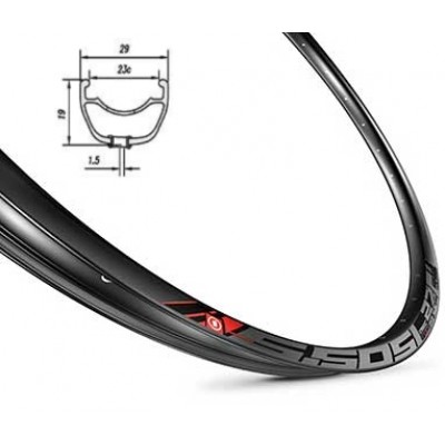 Обід Mach1 5,50 SL DISC 29" 32 отв, TLR, пістон, чорний, FV 600г