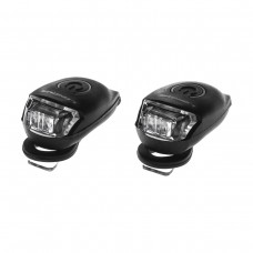 КОМПЛЕКТ: Світло Longus CIRCLE переднє+заднє 2+2LED, 2ф-ції, чорний