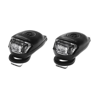 КОМПЛЕКТ: Світло Longus CIRCLE переднє+заднє 2+2LED, 2ф-ції, чорний