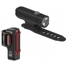Комплект світла Lezyne CLASSIC DRIVE / STRIP PAIR Чорний матовий/Чорний 500/150 люменівів Y13