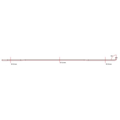 Спицы изогнутые DT competition race black 2.0 / 1.6 x 292mm х100шт