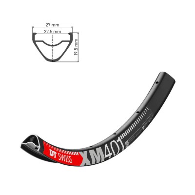 Обід DT SWISS XM 401 29x225 DB P WA 28 BL 01P STD VI