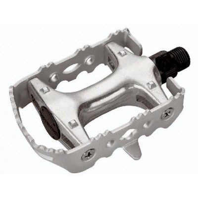 Педалі Longus CAGE MTB Al/Fe срібний, насипні підшипники
