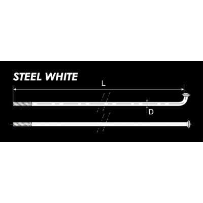 Спиці Mach1 Steel White білий 2/264/ 100 шт