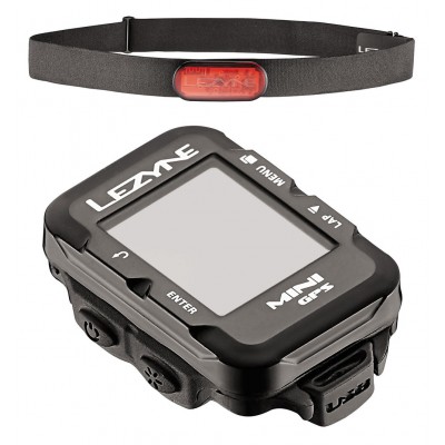 GPS компьютер Lezyne MINI GPS HR LOADED Чорний Y13