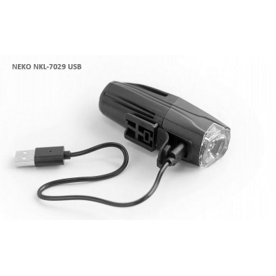 Фара передняя NEKO NKL-7029 зарядка USB алю. корпус 700 люмен