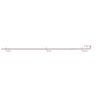 Спицы изогнутые DT Alpine III Standard 2.0/1.8/2.34 mm x 262mm (Чорний) х100шт