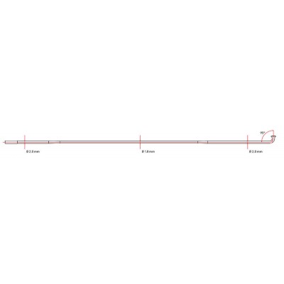 Спицы изогнутые DT competition black 2.0 / 1.8 x 258 mm х100шт